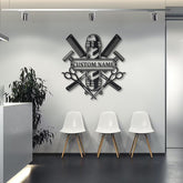Custom Barber Shop Name Personalized Metal House Sign